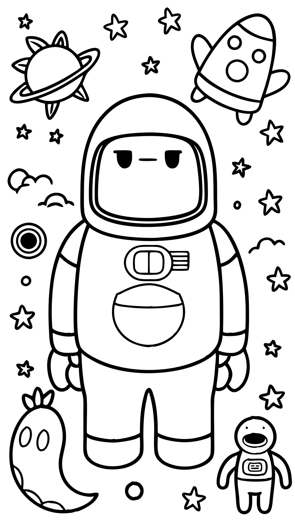 character coloring among us coloring pages